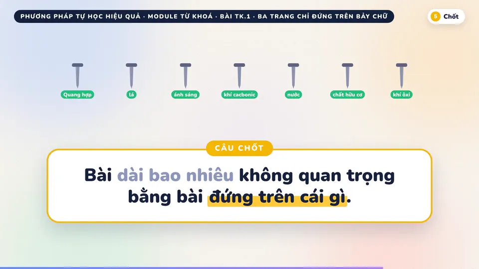 Bảy cái đinh giữ cả bài học